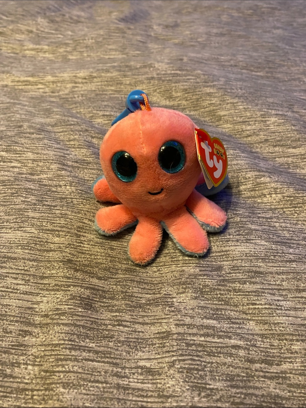 Ty Beanie Boos Sheldon Pink and Blue Octopus Clip-on NWT